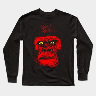 Scary Red Gorilla Long Sleeve T-Shirt